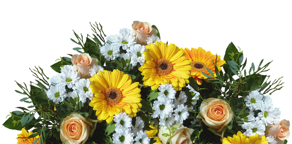 triangular arrangement sunflowers