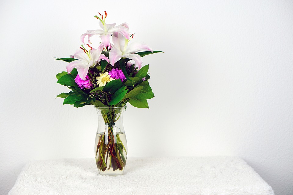 vertical flower arrangement